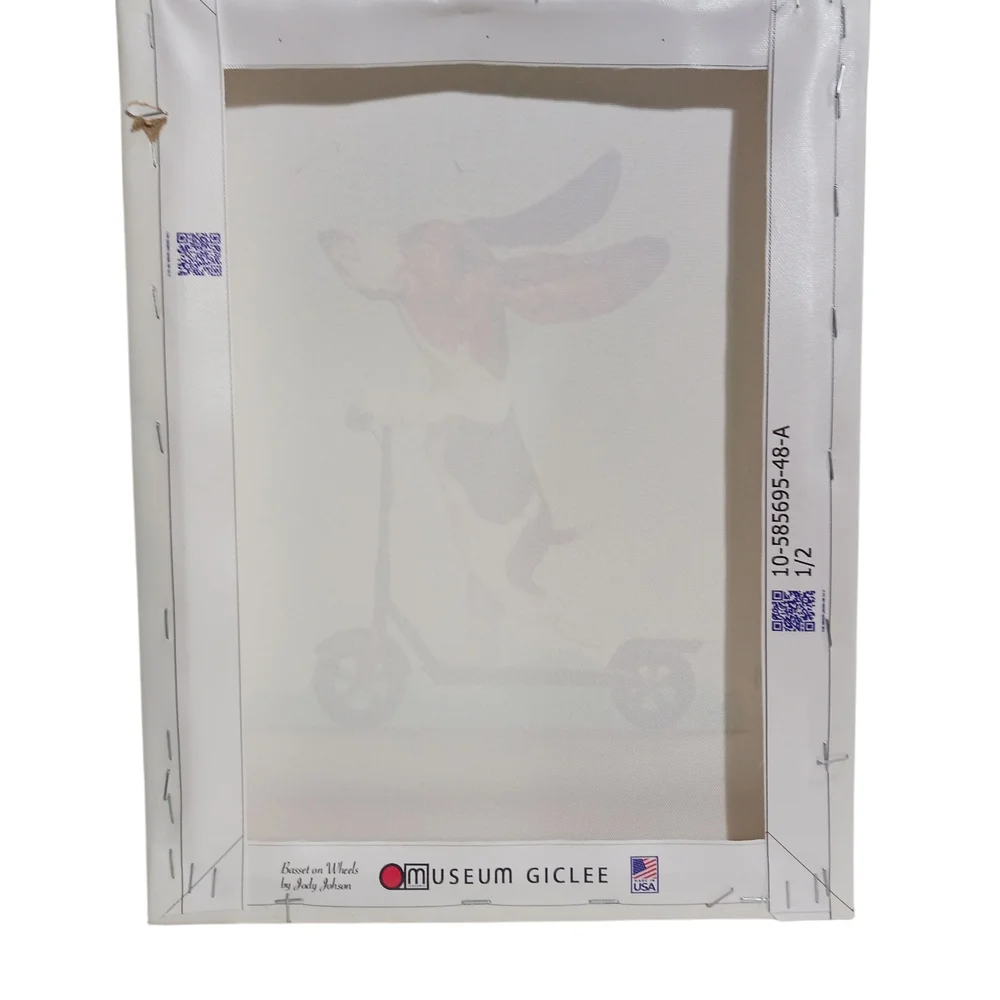 Dog on Scooter Canvas Art - Picture 3 of 3